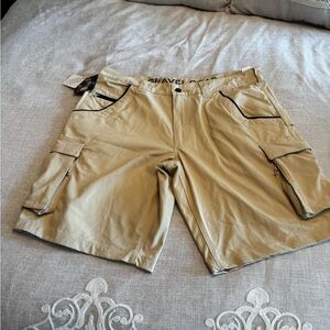 Gravel Gear Men's Khaki Cargo Shorts